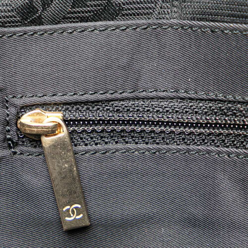 CHANEL Black Leather Logo Shoulder Bag - Picture 9 of 12